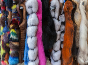 Fur is a warm fabric for winter.